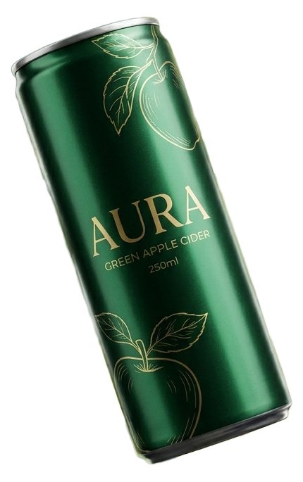 AURA Green Apple Cider Can
